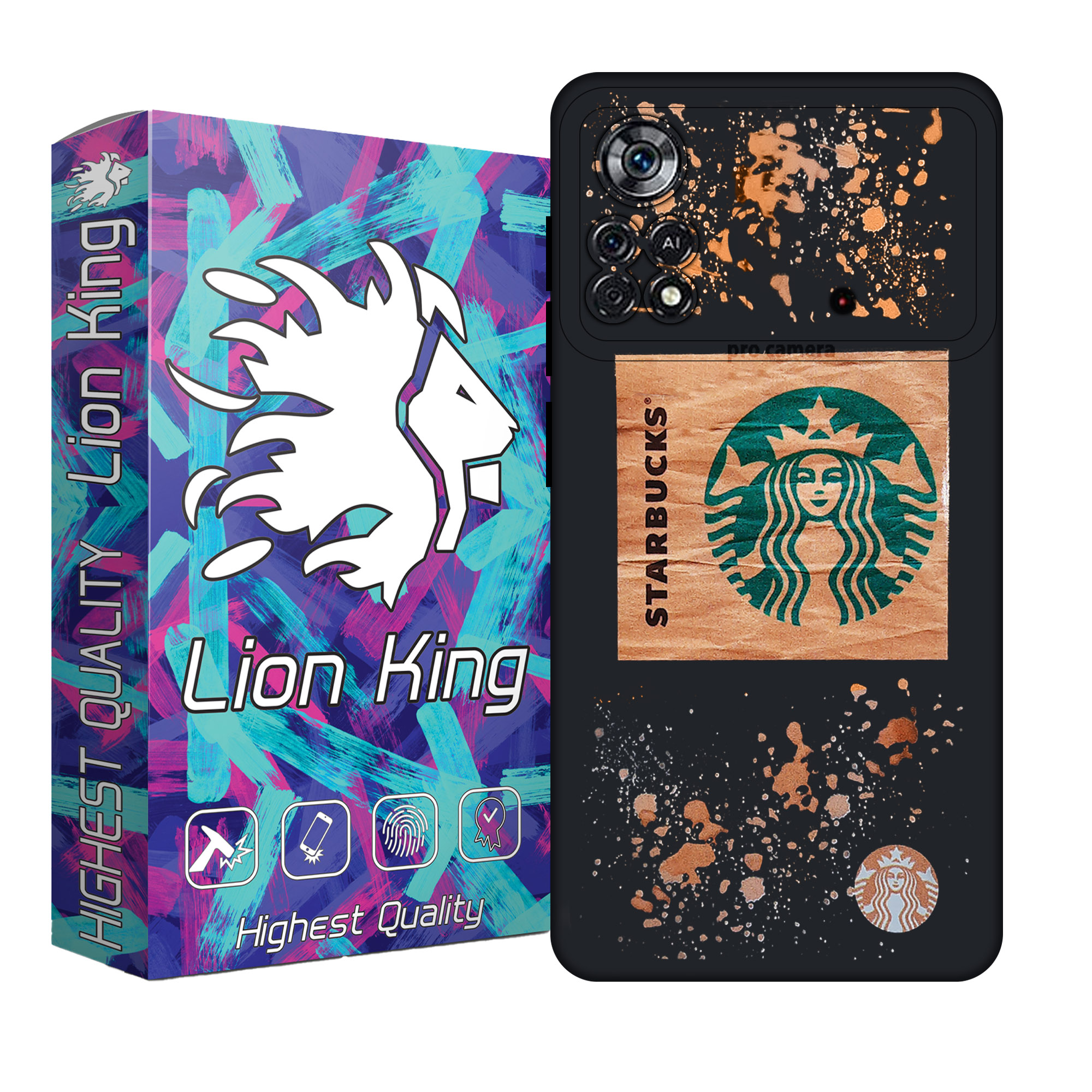   کاور لاین کینگ مدل STARBUCKS مناسب برای گوشی موبایل  شیائومی Poco M4 Pro 4G