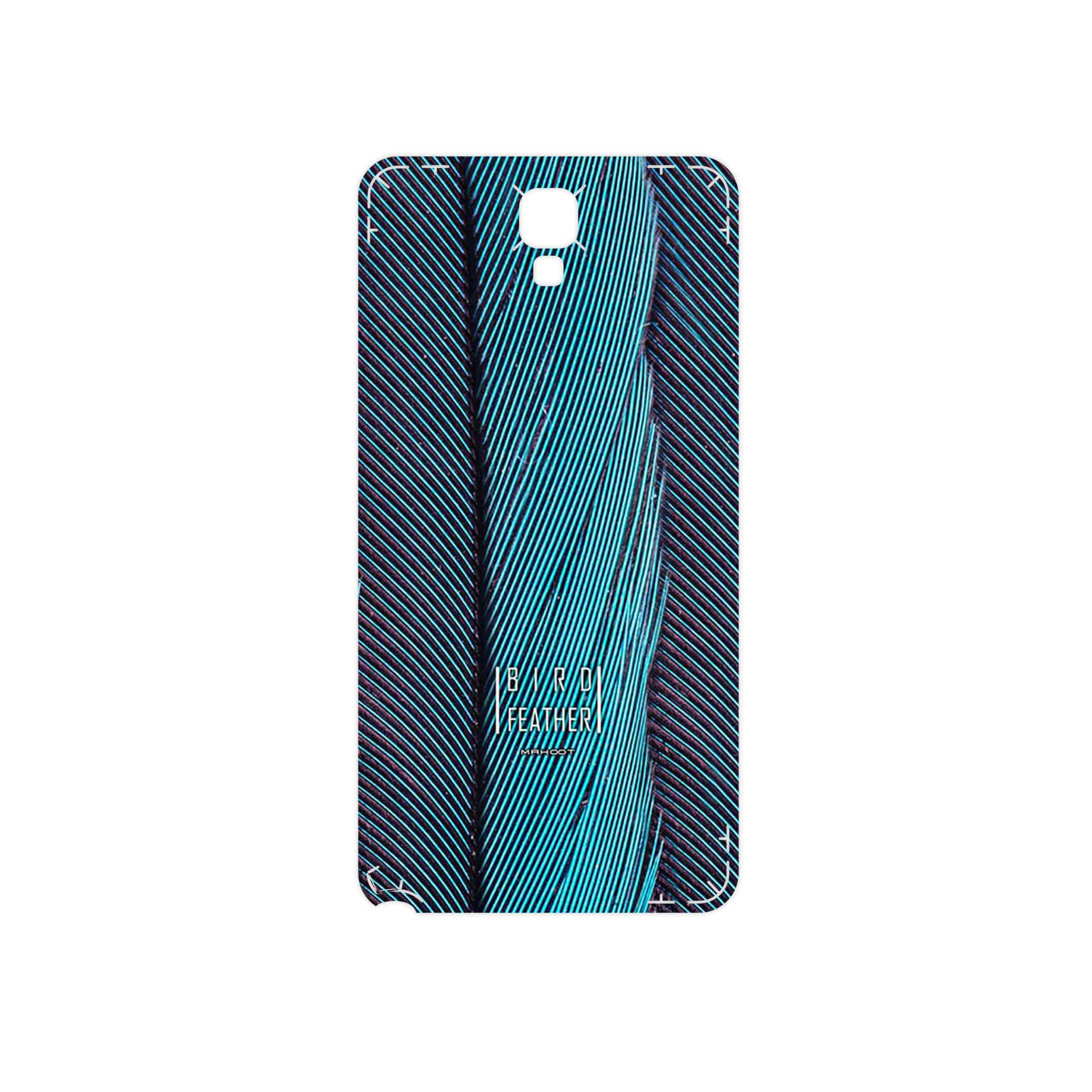 برچسب پوششی ماهوت مدل Turquoise feathers مناسب برای گوشی موبایل سامسونگ Galaxy Note 3 Neo