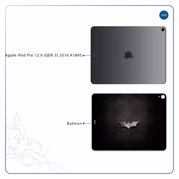 برچسب پوششی ماهوت مدل Batman مناسب برای تبلت اپل iPad Pro 12.9 (GEN 3) 2018 A1895