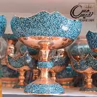 ست پذیرایی لب دالبری فیروزه کوبی ( میوه  ، آجیل و شکلات خوری )