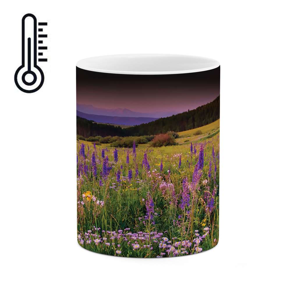 ماگ حرارتی طرح مزرعه گل مدل mgh10125