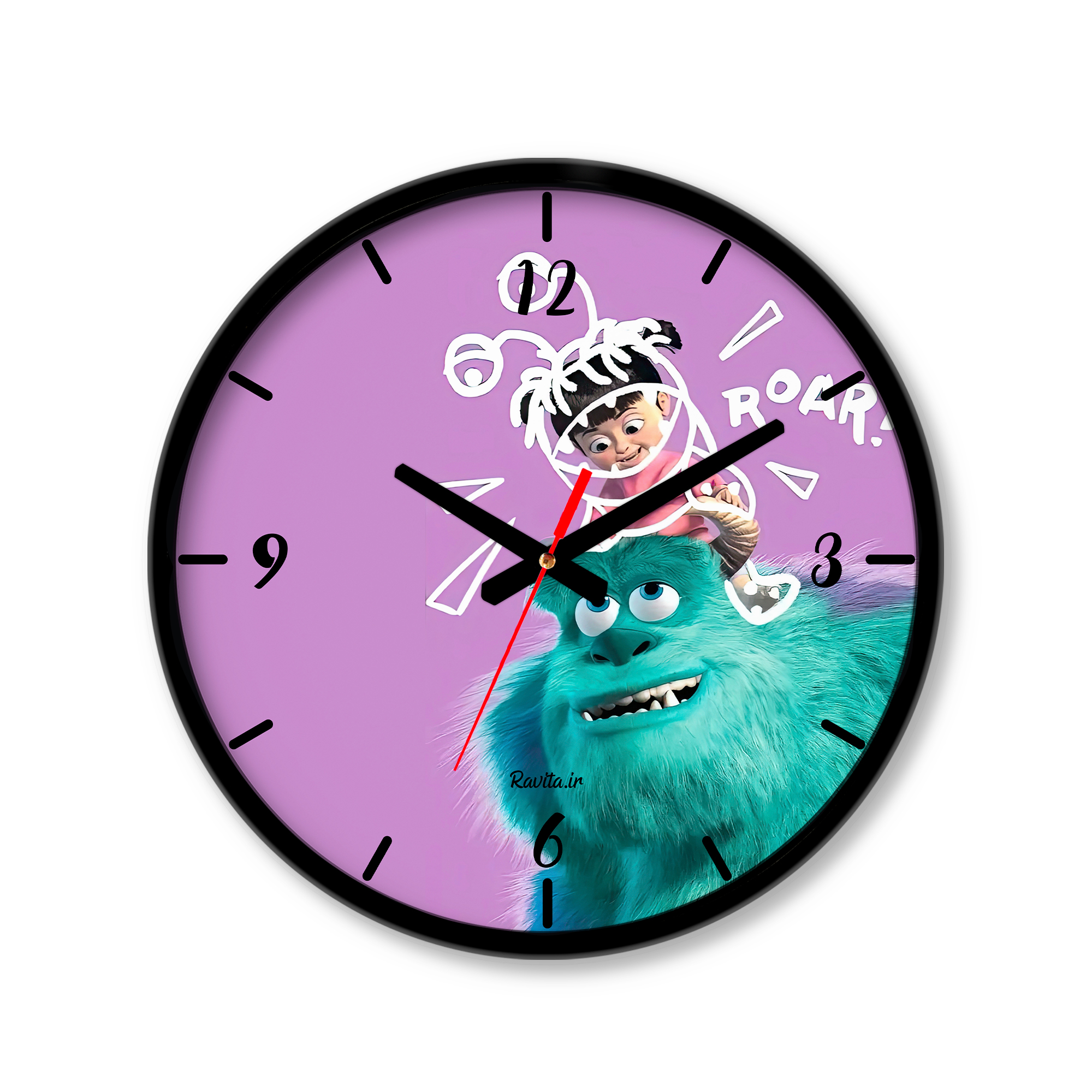 ساعت دیواری کوچک راویتا طرح سالیوان و بو کد 3634