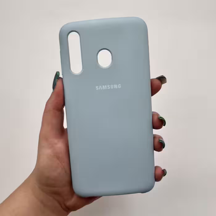قاب گوشی Galaxy M30 سامسونگ سیلیکونی طرح ساده پایین باز آبی کد 36539