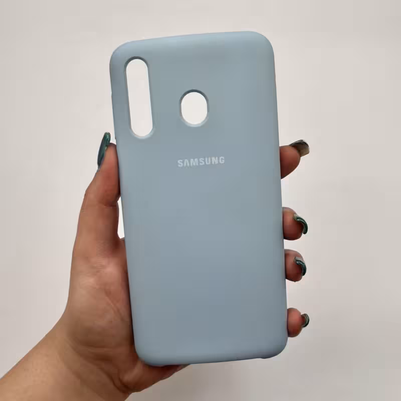 قاب گوشی Galaxy M30 سامسونگ سیلیکونی طرح ساده پایین باز آبی کد 36539