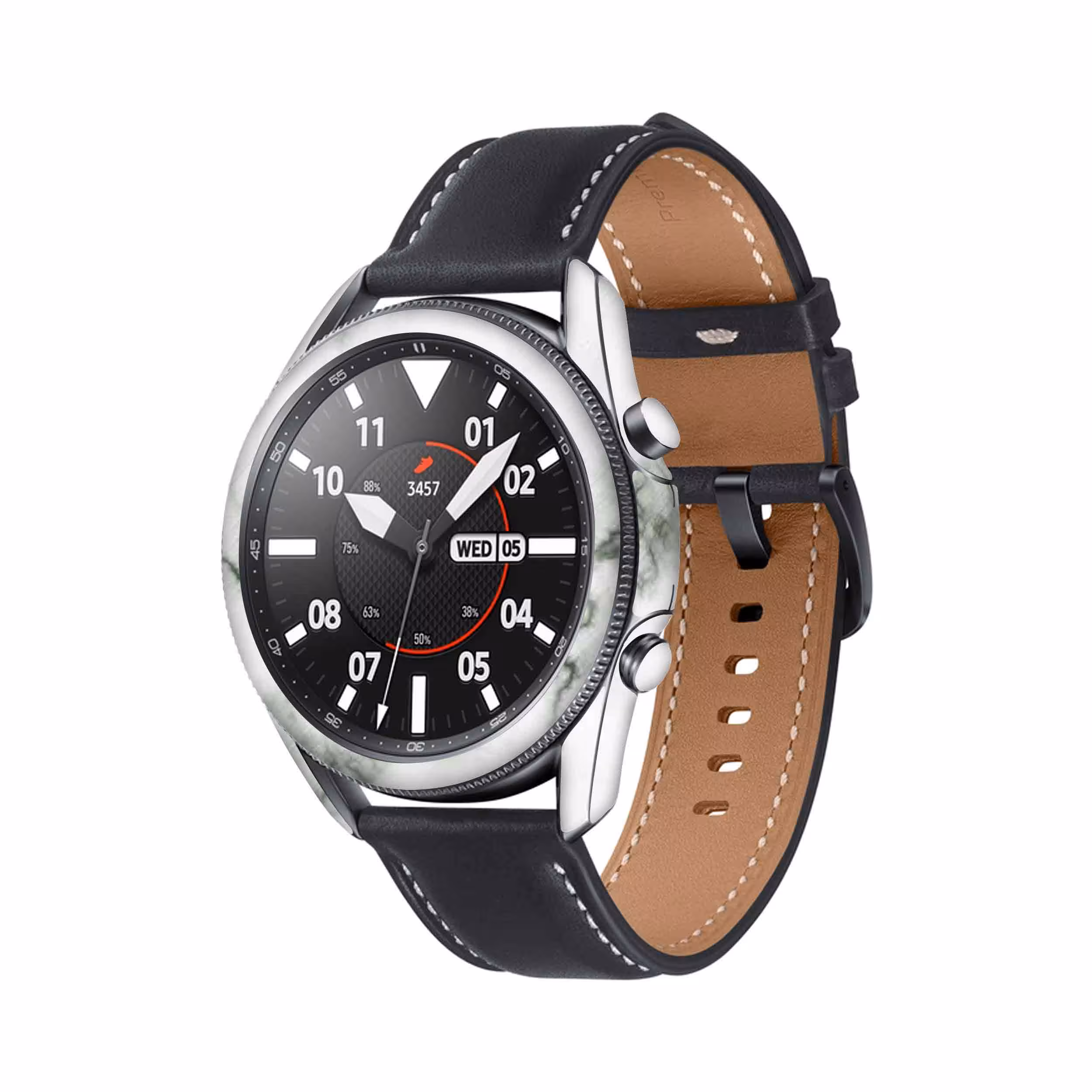 برچسب ماهوت طرح Blanco Smoke Marble مناسب برای ساعت هوشمند سامسونگ Galaxy Watch3 45mm