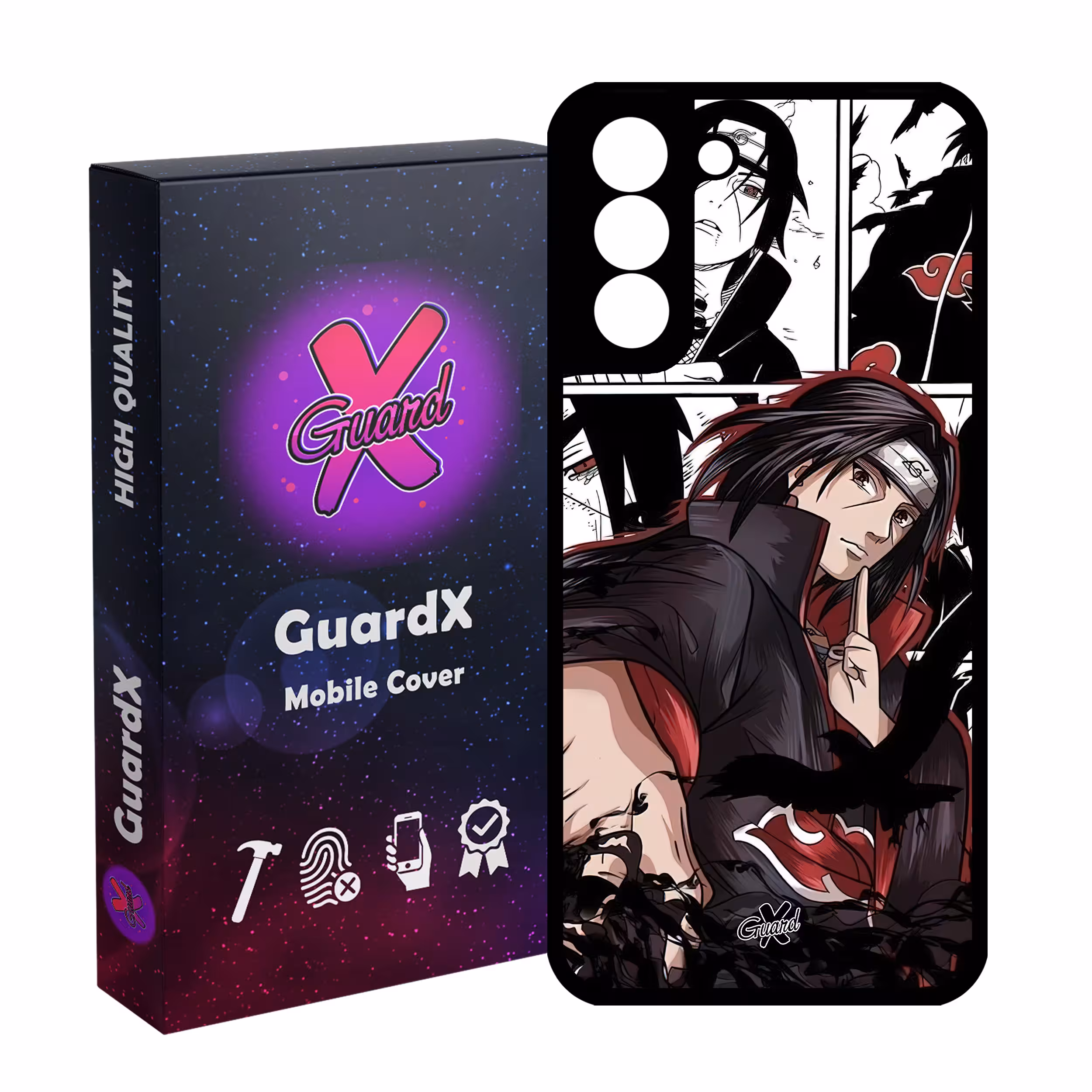 کاور گارد ایکس طرح Itachi Anime مدل Glass10550 مناسب برای گوشی موبایل سامسونگ Galaxy S21 FE