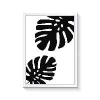 تابلو وینا مدل ‌Black Monstera III | دنیای قاب