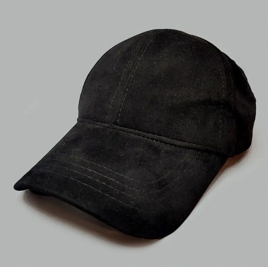 کلاه کپ مخمل طرح ساده مشکی خاص کد 4905