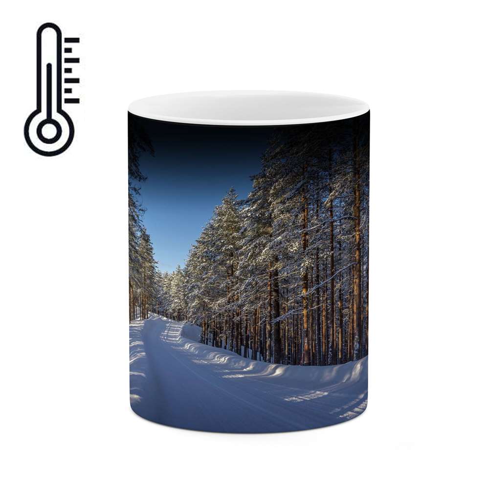 ماگ حرارتی کاکتی طرح منظره برفی مدل mgh14978