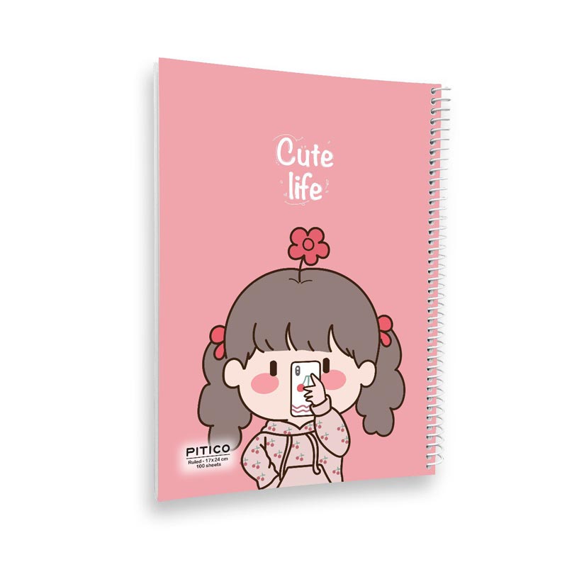 دفتر خط دار مجلد 100 برگ پیتیکو سری cute life