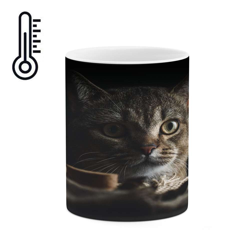 ماگ حرارتی کاکتی طرح گربه مدل mgh14774