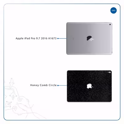 برچسب پوششی ماهوت مدل Honey-Comb-Circle مناسب برای تبلت اپل iPad Pro 9.7 2016 A1673