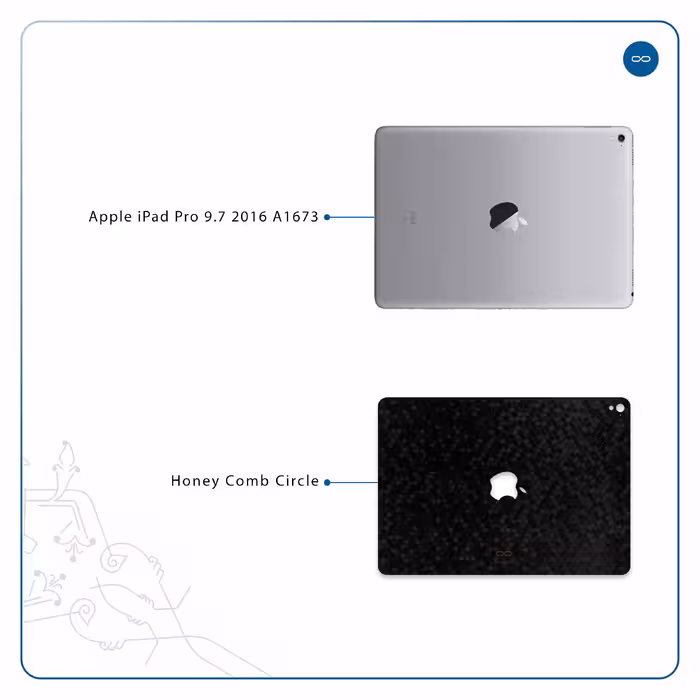 برچسب پوششی ماهوت مدل Honey-Comb-Circle مناسب برای تبلت اپل iPad Pro 9.7 2016 A1673
