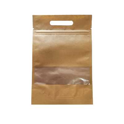 پاکت زیپ دار مدل کرافت پنجره دار 20/30 بسته 10 عددی