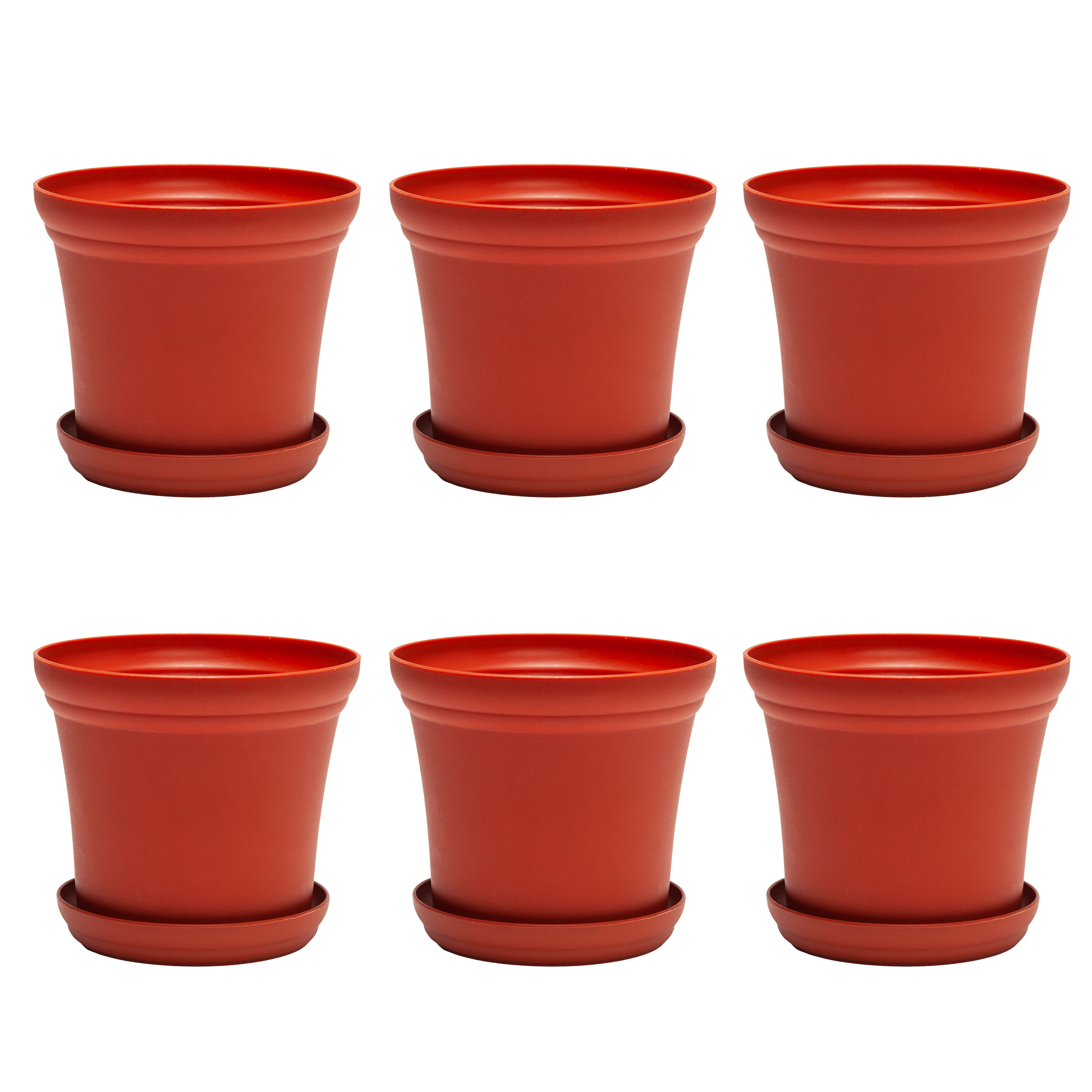 گلدان گل آذین مدل پلاستیکی گرد کد 3 مجموعه 6 عددی