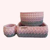 سبد قلاب بافی تریکو کد 2112 مجموعه 3 عددی