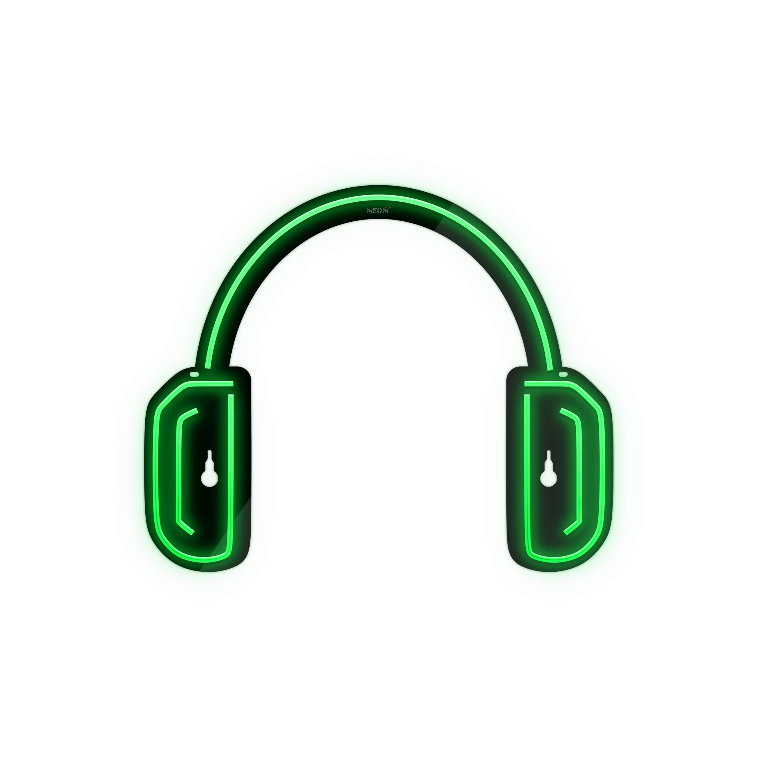 چراغ دیواری نئون دیزاین طرح Headphone-BL_GR