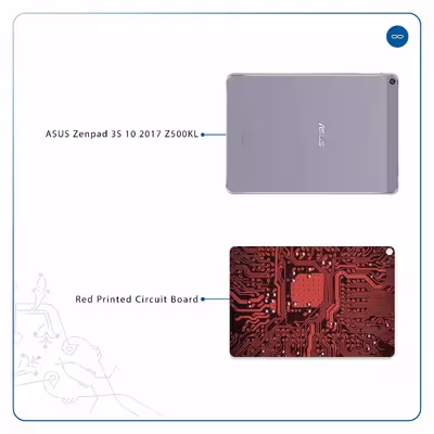 برچسب پوششی ماهوت مدل Red Printed Circuit Board مناسب برای تبلت ایسوس Zenpad 3S 10 2017 Z500KL
