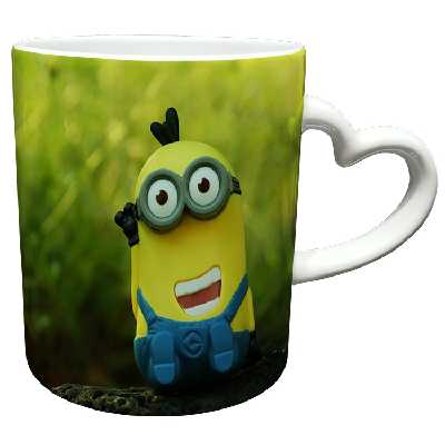 ماگ مدل دسته قلبی طرح مینیون کد 23