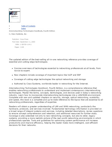 خرید و دانلود نسخه کامل کتاب Internetworking Technologies Handbook