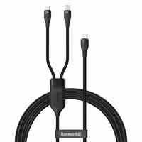 کابل تبدیل usb-C / usb-C / لایتنینگ باسئوس مدل C-LC طول 1.2 متر