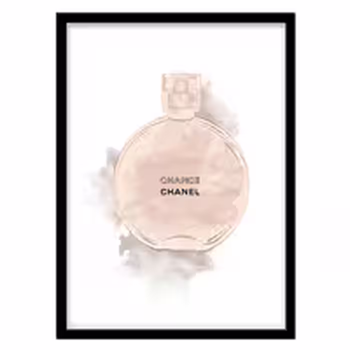 قیمت و خرید تابلو دکوراتیو مدل نقاشی آبرنگ عطر شنل کد 0566