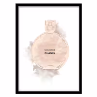 قیمت و خرید تابلو دکوراتیو مدل نقاشی آبرنگ عطر شنل کد 0566