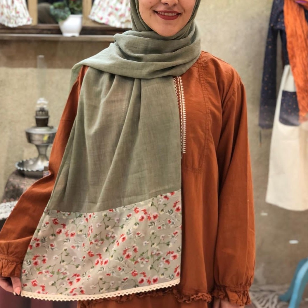 شال وال اسلپ و حریر نواردار در رنگ بندی کامل