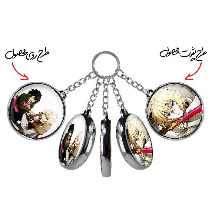 جاکلیدی خندالو طرح میکائیل هیاکویا و میکا و یو انیمه اسرافیل پایانی مدل دوطرفه کد 1264412652