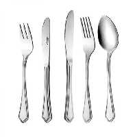 سرویس قاشق و چنگال 98 پارچه ناب استیل مدل ونیز