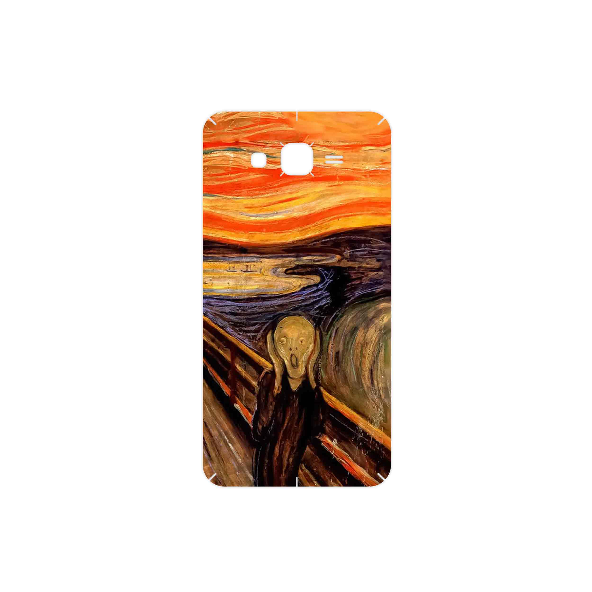 برچسب پوششی ماهوت مدل The Scream of Munch مناسب برای گوشی موبایل سامسونگ Galaxy J7 2015