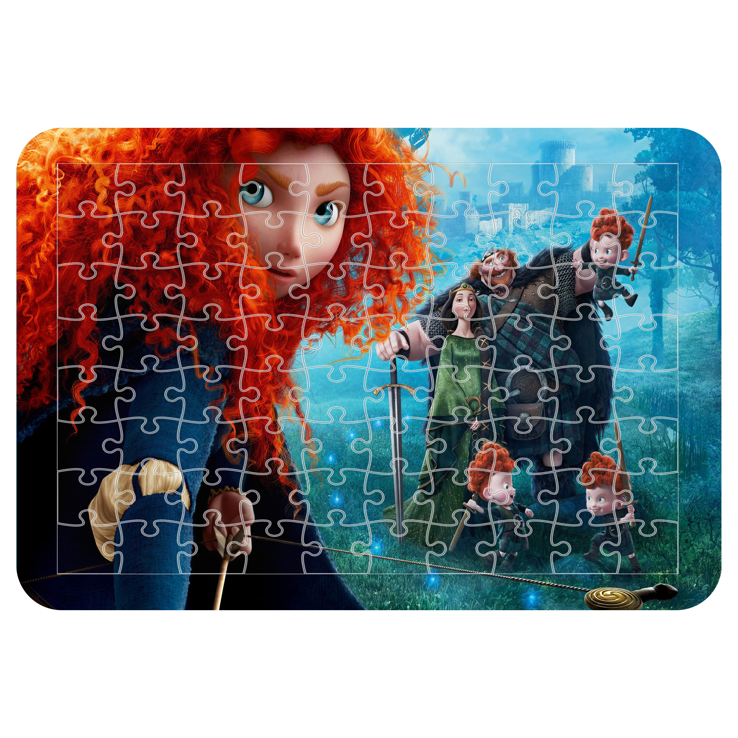 پازل 54 تکه اطلس آبی طرح کارتون شاهزاده مریدا دلیر مدل P1624