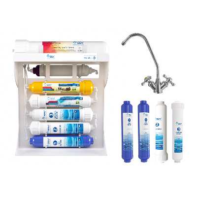 دستگاه تصفیه کننده آب اس اس وی مدل StarLine 2W X1000 4F به همراه فیلتر دستگاه تصفیه آب بسته 4 عددی و شیر آب