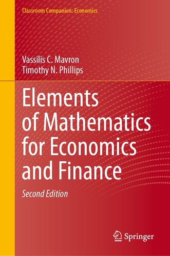 خرید و دانلود نسخه کامل کتاب Elements of Mathematics for Economics and Finance