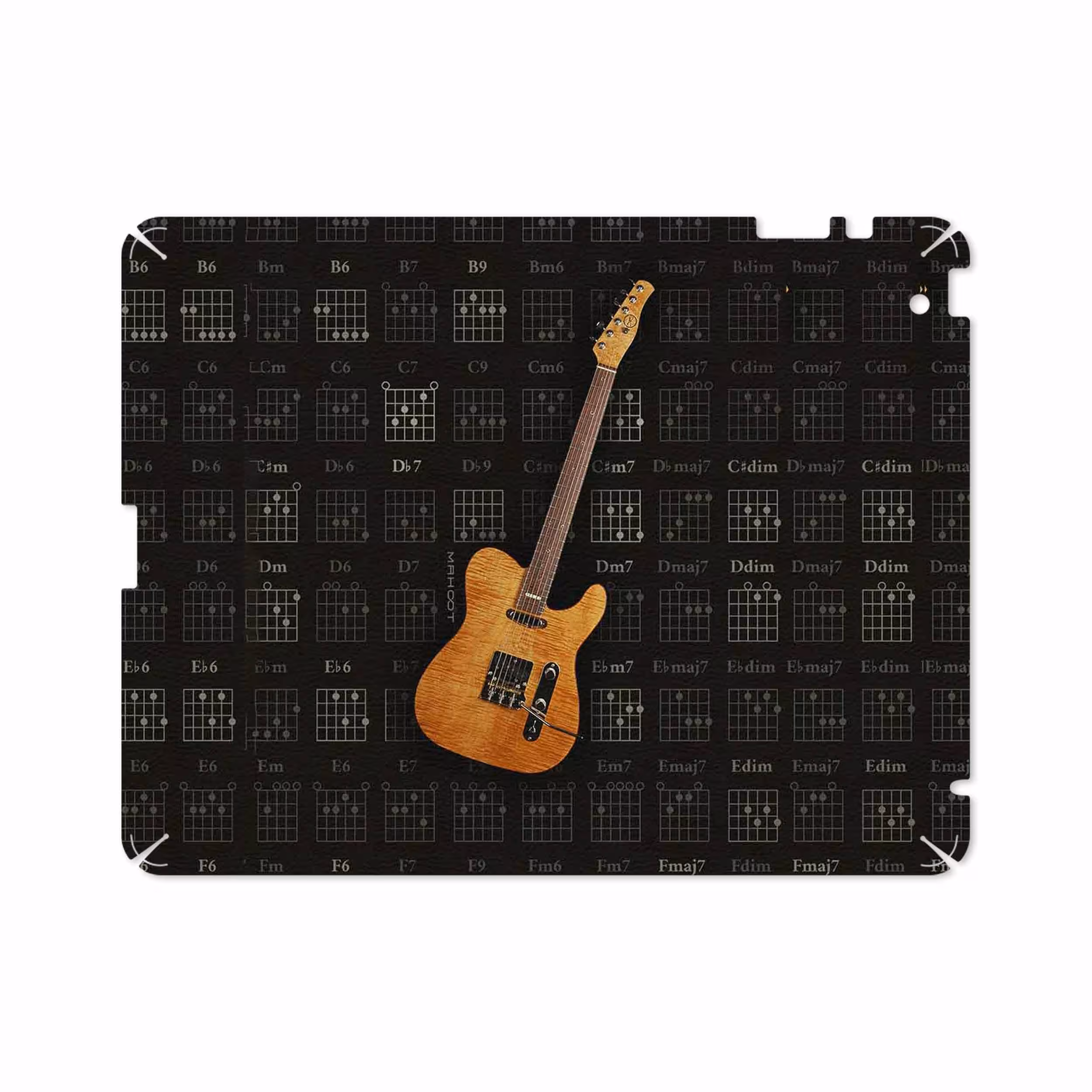 برچسب پوششی ماهوت مدل Guitar-Instrument مناسب برای تبلت اپل iPad 2 2011 A1395