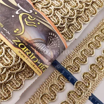 یراق نوار 2 طلایی تیره کد 308
