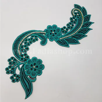 تکه دوزی حرارتی گل نگین دار 875