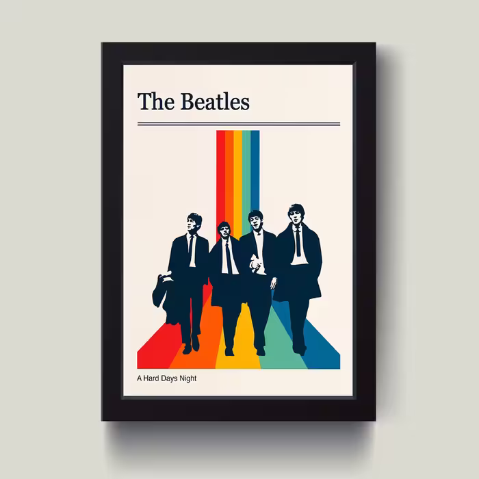 تابلو مدل The Beatles کد m2673-b