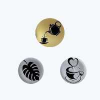 بشقاب دیوارکوب سفالی طرح آشپزخانه مجموعه 3 عددی