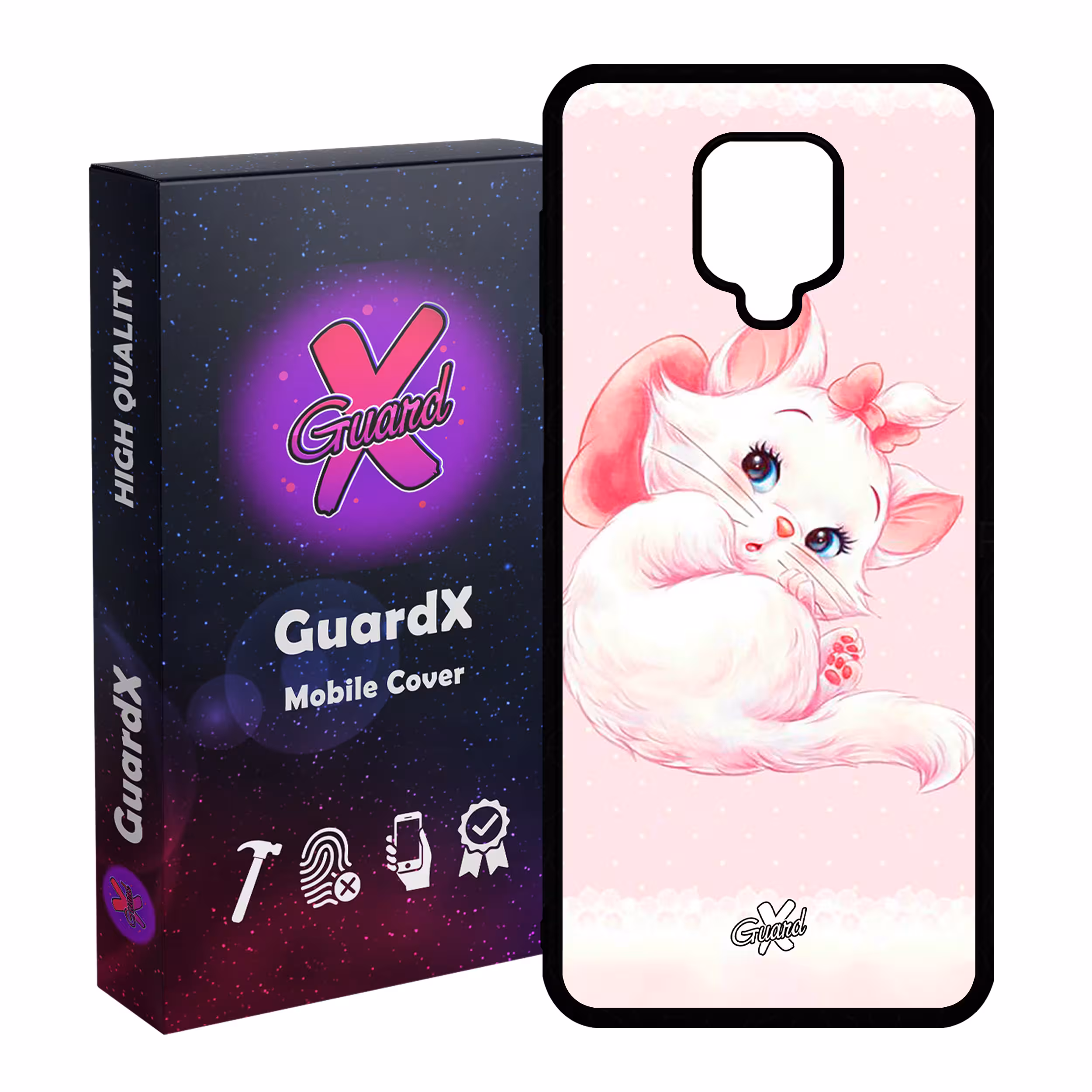 کاور گارد ایکس طرح Cat مدل Glass10219 مناسب برای گوشی موبایل شیائومی Redmi Note 9S / Note 9 Pro / Note 9 Pro Max