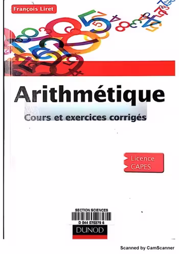 خرید و دانلود نسخه کامل کتاب Arithmétique: Cours et exercices corrigés