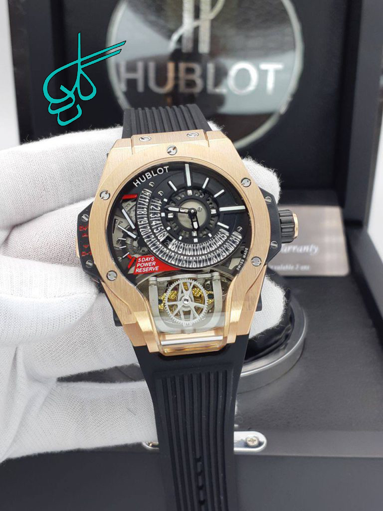 خرید ساعت مردانه هابلوت طرح جمجمه موتور ژاپن اتوماتیک بند رابر ضدآب در حد شسشتو کد 1917258 - ردگل