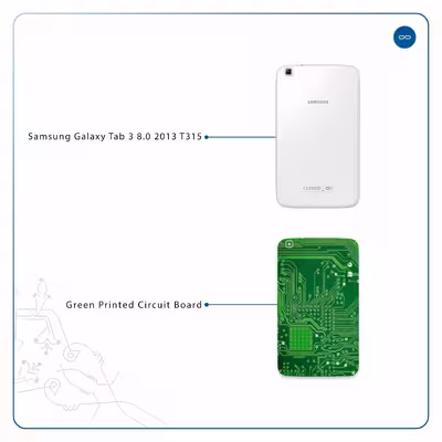 برچسب پوششی ماهوت مدل Green Printed Circuit Board مناسب برای تبلت سامسونگ Galaxy Tab 3 8.0 2013 T315
