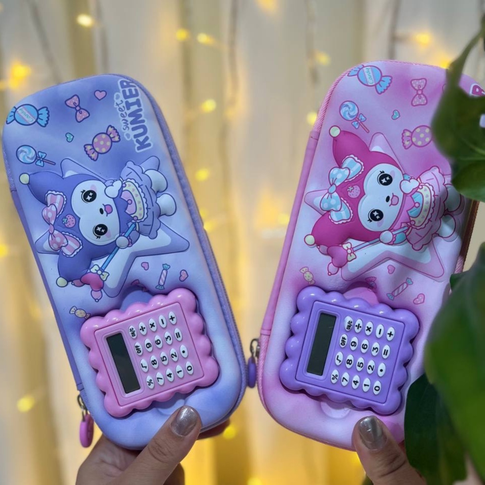 جامدادی تبلتی کرومی ماشین حساب دار جامدادی فانتزی سانریو جامدادی مای ملودی دانش آموزی جامدادی جلد محکم جامدادی کرومی 