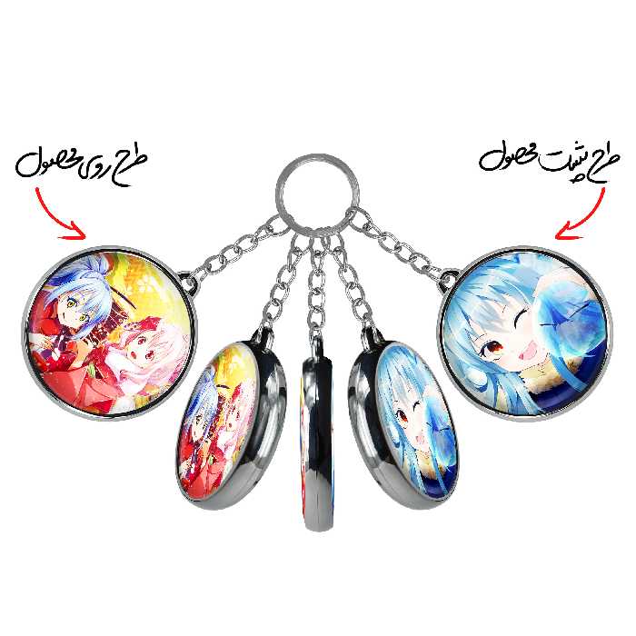 جاکلیدی خندالو طرح شونا و ریمورو تمپست انیمه اسلایم مدل دوطرفه کد 1311813113