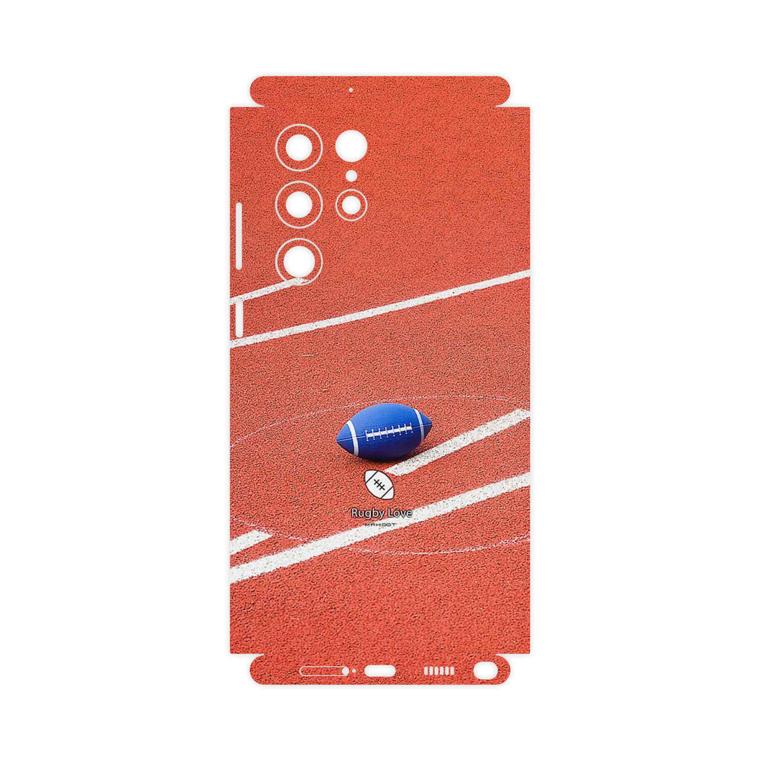 برچسب پوششی ماهوت مدل Rugby football-FullSkin مناسب برای گوشی موبایل سامسونگ Galaxy S22 Ultra 5G