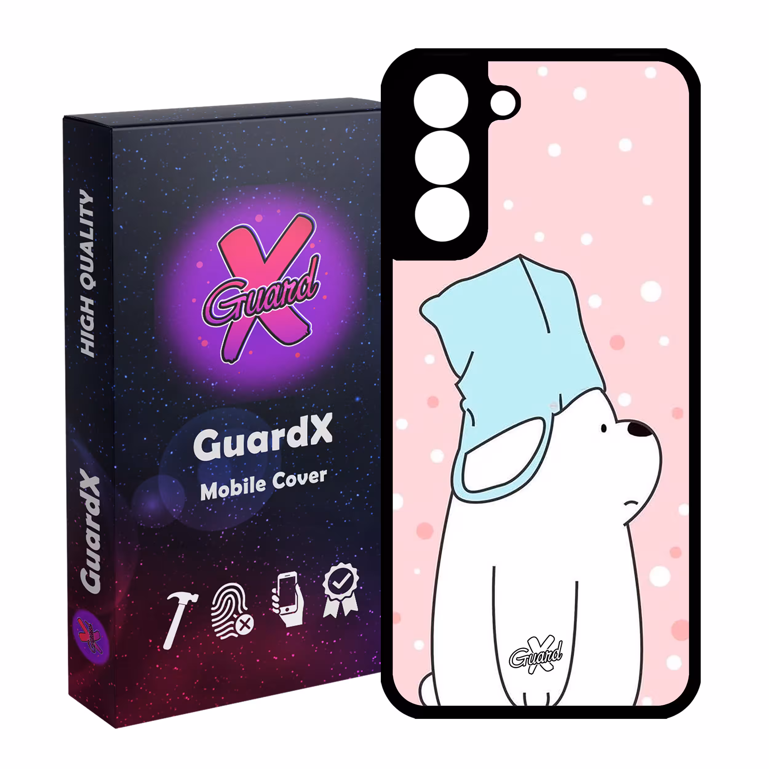 کاور گارد ایکس طرح Bear مدل Glass10019 مناسب برای گوشی موبایل سامسونگ Galaxy S21 FE
