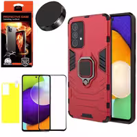 کاور کینگ کونگ مدل BATMAN مناسب برای گوشی موبایل سامسونگ Galaxy A52 4G/A52 5G/ A52S به همراه محافظ صفحه نمایش و برچسب محافظ پشت و پایه نگهدارنده گوشی