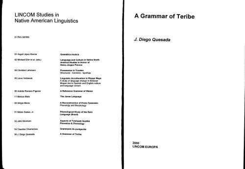 خرید و دانلود نسخه کامل کتاب A grammar of Teribe