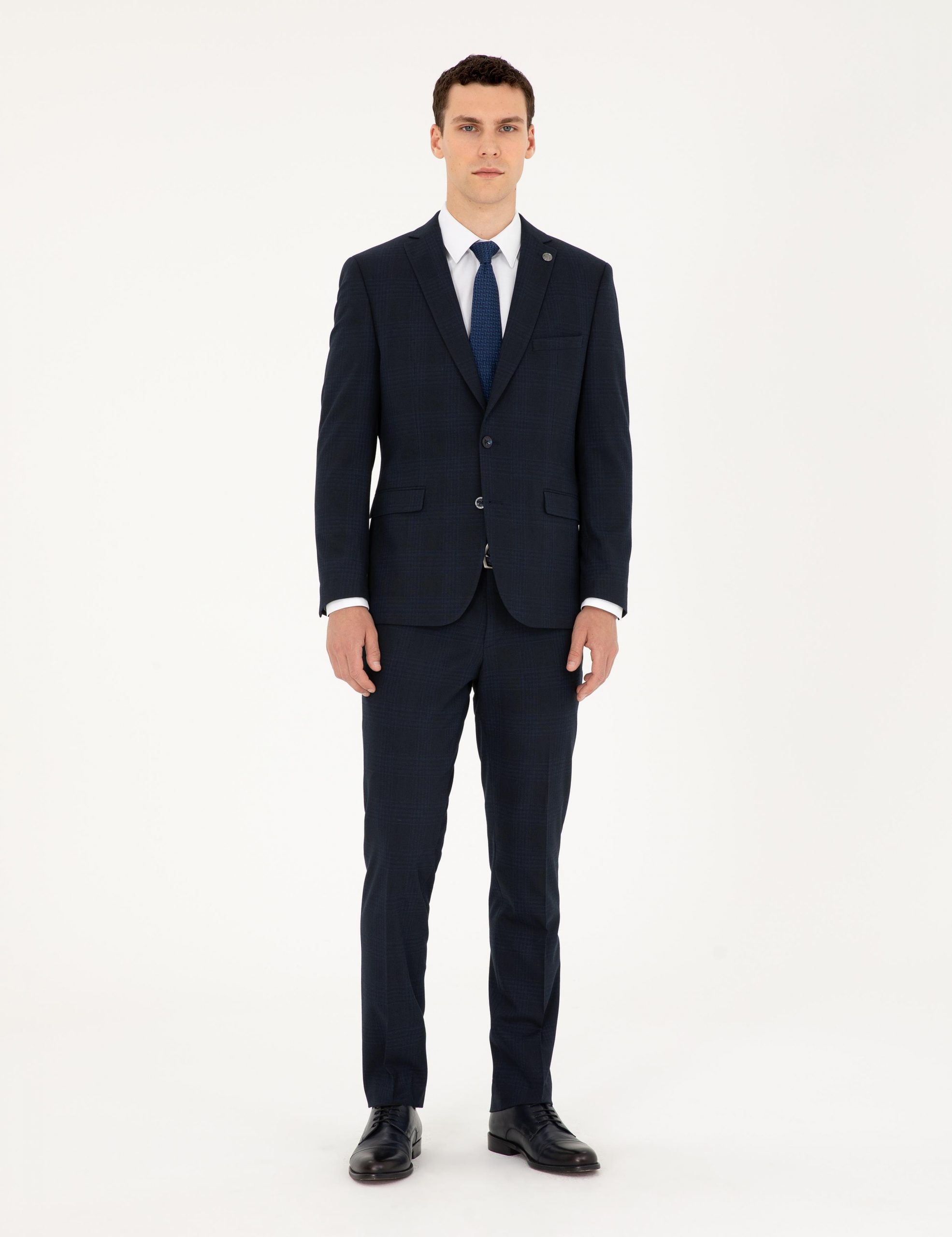 کت و شلوار مردانه سرمه ای پیرکاردین - فروشگاه لباس شهرمون